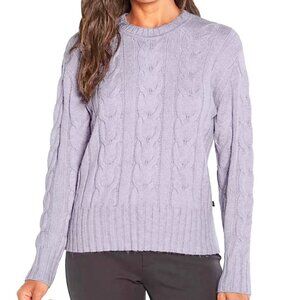 Banana Republic | Lavender Grey Soft Cable Knit Pastel Crewneck Sweater NWT | S